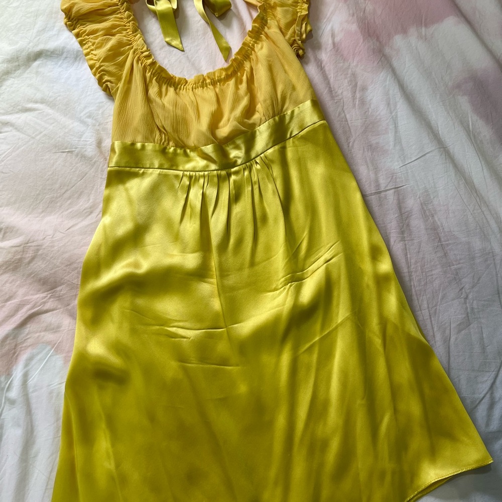 Satin and Chiffon peasant top dress Size 6